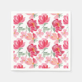 Waterverf Peony Pattern Servet (Voorkant)