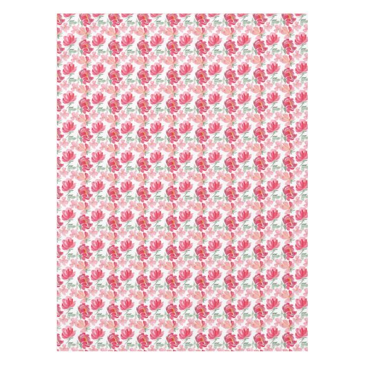 Waterverf Peony Pattern Tafelkleed (Voorkant)