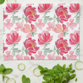Waterverf Peony Pattern Theedoek (Gevouwen)
