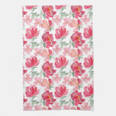 Waterverf Peony Pattern Theedoek (Verticaal)