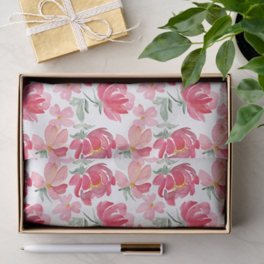 Waterverf Peony Pattern Tissuepapier (Geschenk)