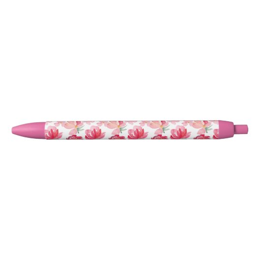 Waterverf Peony Pattern Zwarte Inkt Pen (Voorkant)