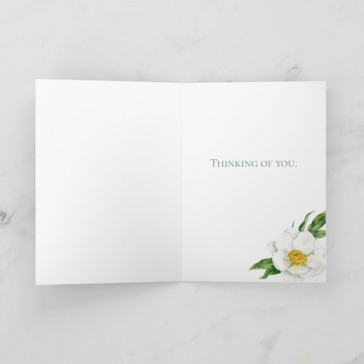 Waterverf Peony Sympathie Kaart (Binnen)