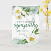 Waterverf Peony Sympathie Kaart (Gele Bloem)