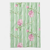 waterverf peony theedoek (Verticaal)