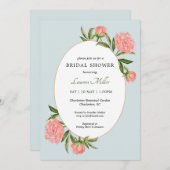 Waterverf Peony  Vrijgezellenfeest Aankondiging (Voorkant / Achterkant)