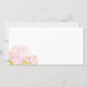 Waterverf Peony Wedding Foto Hartelijk dank Bedankkaart (Achterkant)