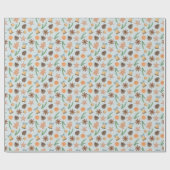 Waterverf peperkoek en kerstballen cadeaupapier (Vlak)