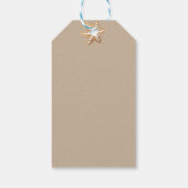 Waterverf peperkoek karamel tonen cadeaulabel (Achterkant)