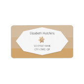 Waterverf peperkoek karamel tonen etiket (Voorkant)