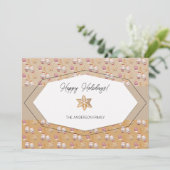 Waterverf peperkoek karamel tonen feestdagenkaart (Staand voorkant)