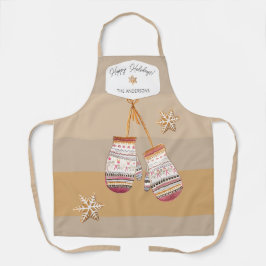 Waterverf peperkoek karamel tonen schort