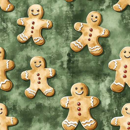 Waterverf peperkoek man pastel groene salie servet