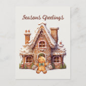 Waterverf peperkoek tekst toevoegen Vakantie Feestdagenkaart (Voorkant)