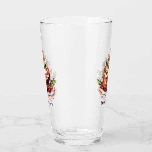 Waterverf peperkoektaart Naam toevoegen Glas (Rechts)