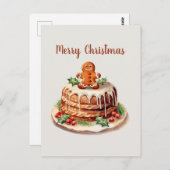 waterverf peperkoektaart tekst toevoegen briefkaart (Voorkant / Achterkant)