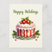 waterverf peperkoektaart tekst toevoegen feestdagenkaart (Voorkant)