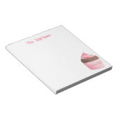 Waterverf Peppermint Cupcake-kerstlaptop Notitieblok (Schuin)
