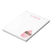 Waterverf Peppermint Cupcake-kerstlaptop Notitieblok (Linkerzijde)