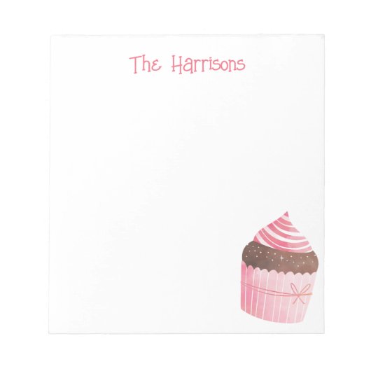 Waterverf Peppermint Cupcake-kerstlaptop Notitieblok (Voorkant)