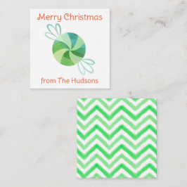 Waterverf Peppermint Snoep Cadeaukaarten Notitiekaartje