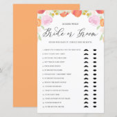 Waterverf Peraches raad wie de Groom of de Bride d (Voorkant / Achterkant)