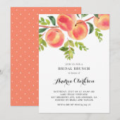 Waterverf Peraches Summer Bridal Brunch Kaart (Voorkant / Achterkant)