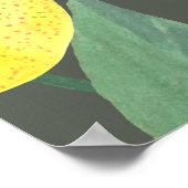 Waterverf peren, bladeren: botanisch naadloos. poster (Hoek)