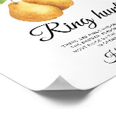 Waterverf peren bruiloftsfeest Ring zoek spel Poster (Hoek)
