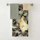 Waterverf Peren en Gouden Schalen Patroon Bad Handdoek (Insitu)