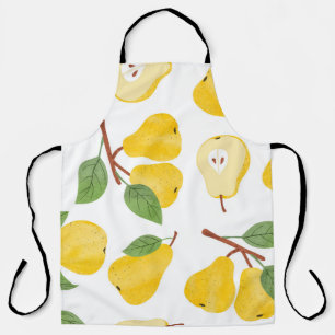 Waterverf Peren fruitpatroon Schort