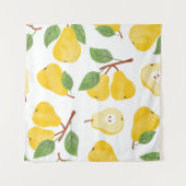Waterverf Peren  fruitpatroon Wandkleed (Voorkant (horizontaal))