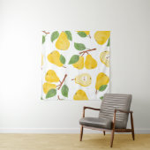 Waterverf Peren  fruitpatroon Wandkleed (In Situ (horizontaal))