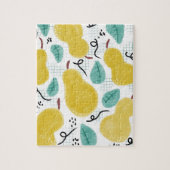 Waterverf Peren Groenery Abstract Legpuzzel (Verticaal)