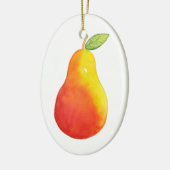 Waterverf peren keramisch ornament (Links)