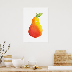 Waterverf peren poster