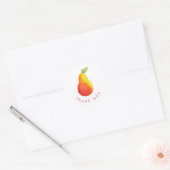 Waterverf peren ronde sticker (Envelop)