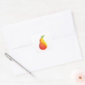 Waterverf peren vierkante sticker (Envelop)