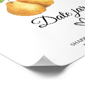 waterverf peren vrijgezellenfeest Datum nacht idee Poster (Hoek)