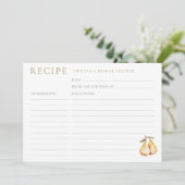 Waterverf Peren Vrijgezellenfeest Recept Kaart (Staand voorkant)