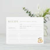 Waterverf Peren Vrijgezellenfeest Recept Kaart (Staand voorkant)