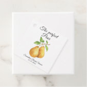 Waterverf Perfect Pear Floral Vrijgezellenfeest Bedankjes Labels (In situ)