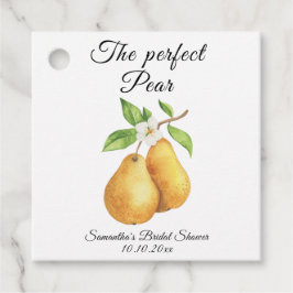 Waterverf Perfect Pear Floral Vrijgezellenfeest Bedankjes Labels