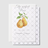 Waterverf Perfect Pear Floral Vrijgezellenfeest Vellum Uitnodigingen (Offset (Uitnodiging))