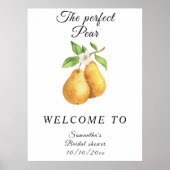 Waterverf Perfect Pear Welcome Vrijgezellenfeest Poster (Voorkant)