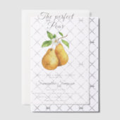 Waterverf Perfecte Peer Bloem Bruiloftsborrel Vellum Uitnodigingen (Offset (Uitnodiging))