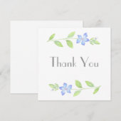 Waterverf Periwinkle Flower Bedankkaart (Voorkant / Achterkant)