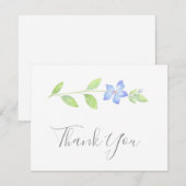 Waterverf Periwinkle Flower Bedankkaart (Voorkant / Achterkant)