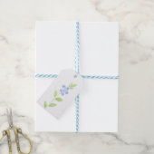 Waterverf Periwinkle Flower Cadeaulabel (Met Touw)