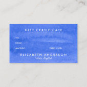 Waterverf periwinkle gift visitekaartjes (Achterkant)